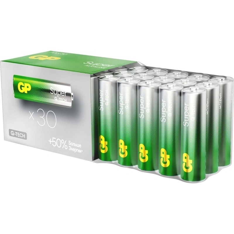 Изображение товара Батарейка АА пальчиковая GP 30 штук в упаковке