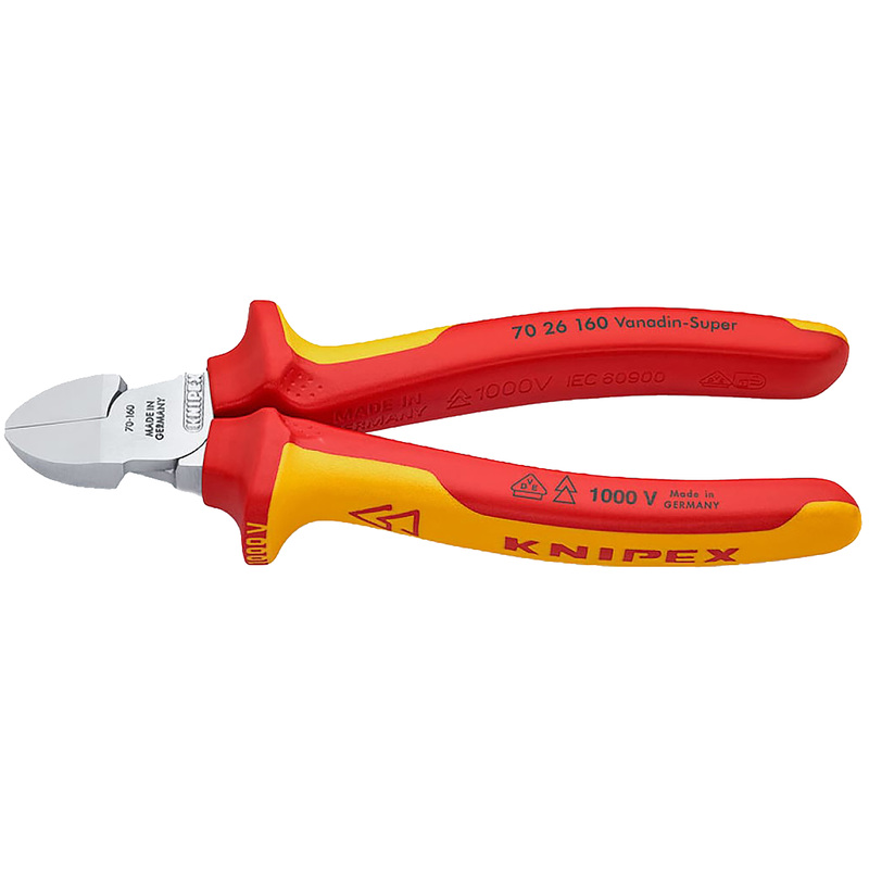 Изображение товара Профессиональные бокорезы Knipex VDE 160 мм для электриков с диэлектрическим покрытием