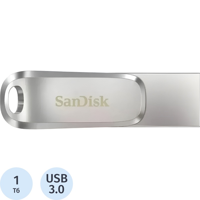 Изображение товара Флешка USB 3.0 1024ГБ SanDisk Ultra Dual Drive Luxe с USB Type-C и Type-A