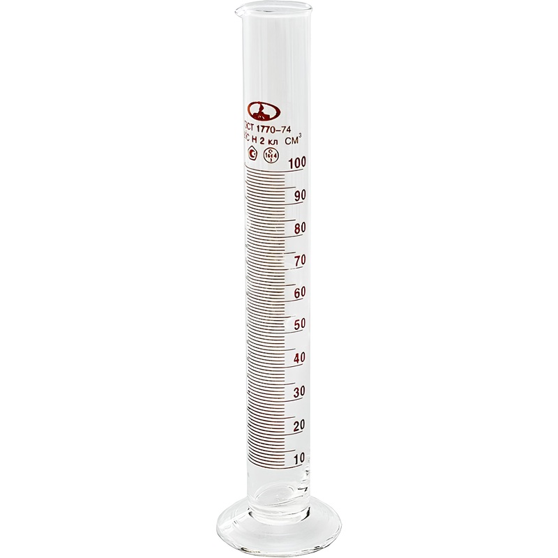 Изображение товара Цилиндр стеклянный 1-100-2 (6 штук в упаковке)