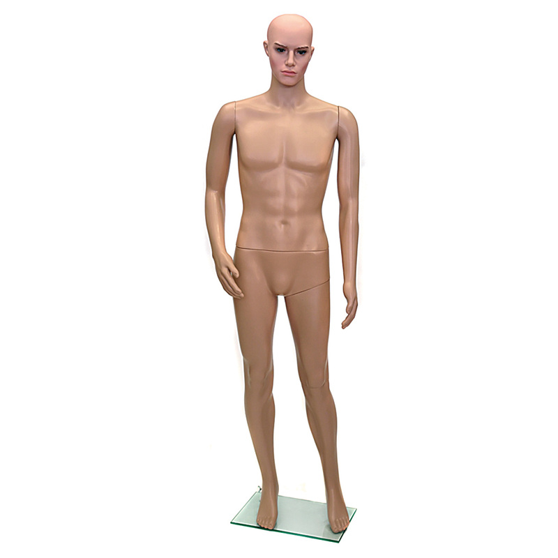 Изображение товара Мужской манекен M-2 с макияжем телесный пластик стекло 1850 мм