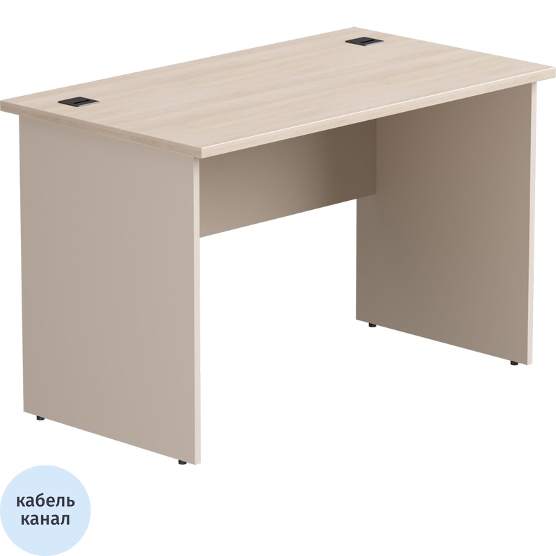 Изображение товара Стол прямой EVO 254S010DY GУ бежевый дуб соната регулируемые опоры кабель-канал