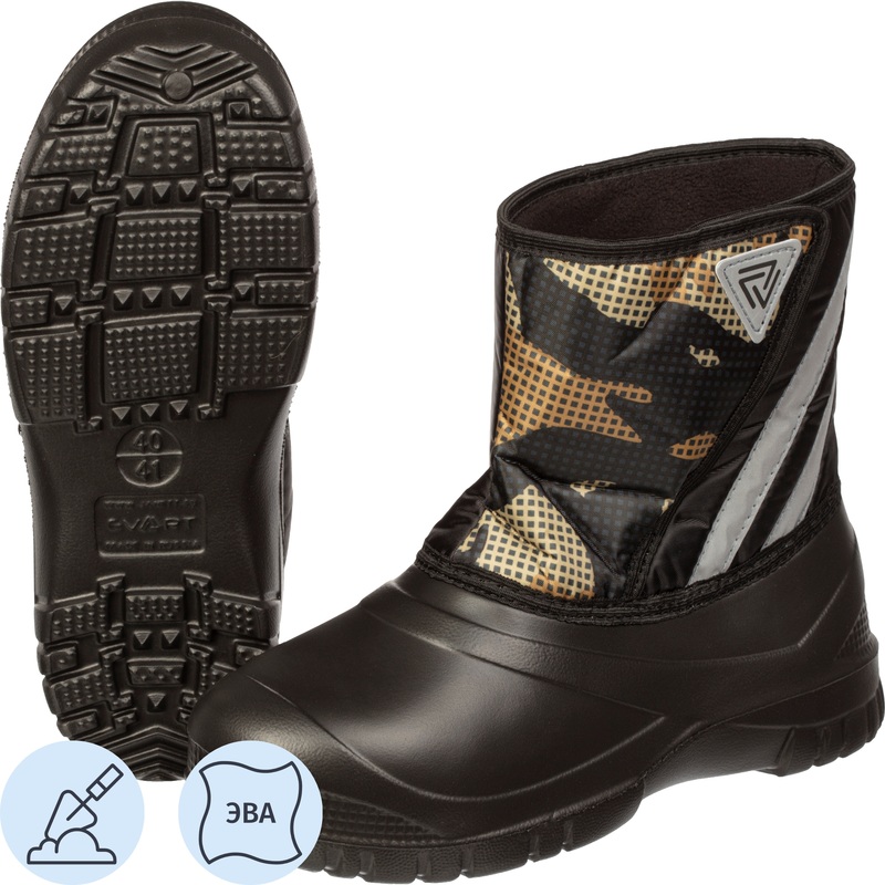 Изображение товара Сапоги мужские Evart Плутон ЭВА утепленные черные/хаки