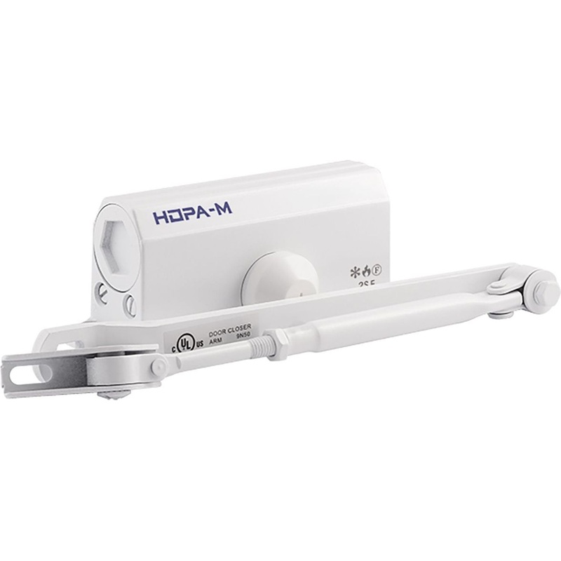 Изображение товара Дверной доводчик Нора-М №2S до 50 кг белый автоматический механизм