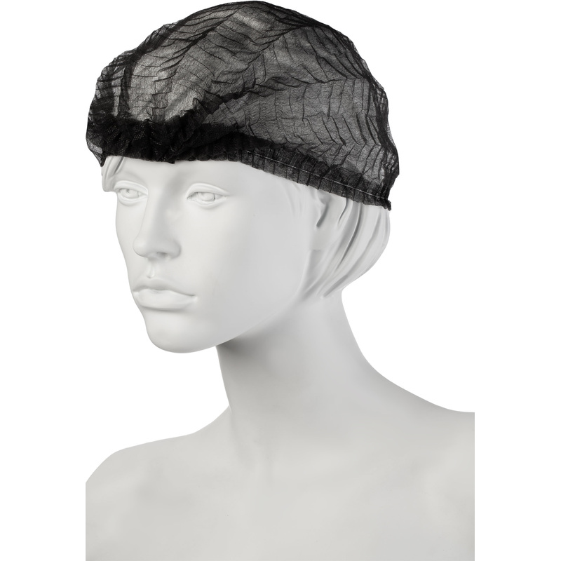 Изображение товара Одноразовая шапочка Шарлотта Комус черная 100 штук упаковка