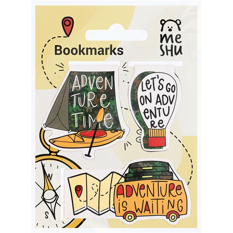 Изображение товара Закладки для книг магнитные Meshu Adventure (3 штуки в упаковке)
