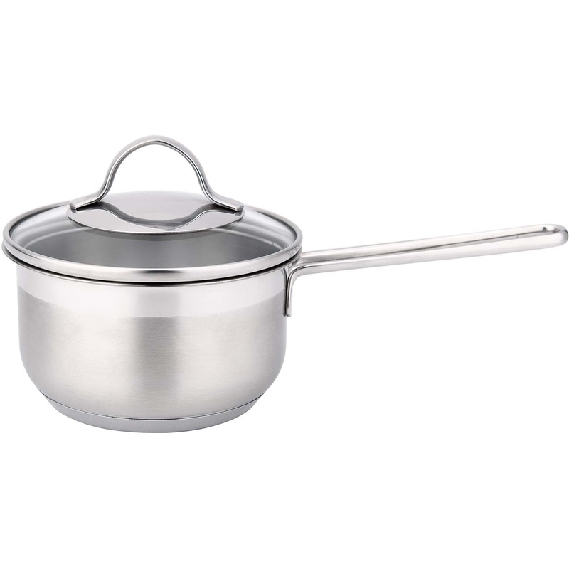 Изображение товара Ковш Tima Изящный 1.2 л нержавеющая сталь с крышкой для профессиональной кухни