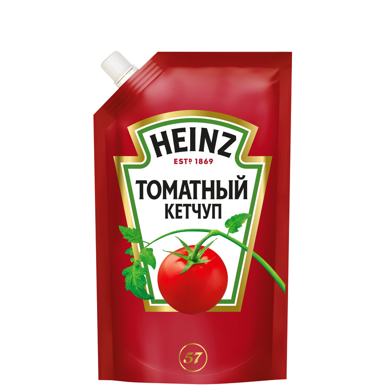 Изображение товара Кетчуп Heinz Томатный 320 г классический соус в дой-паке с дозатором