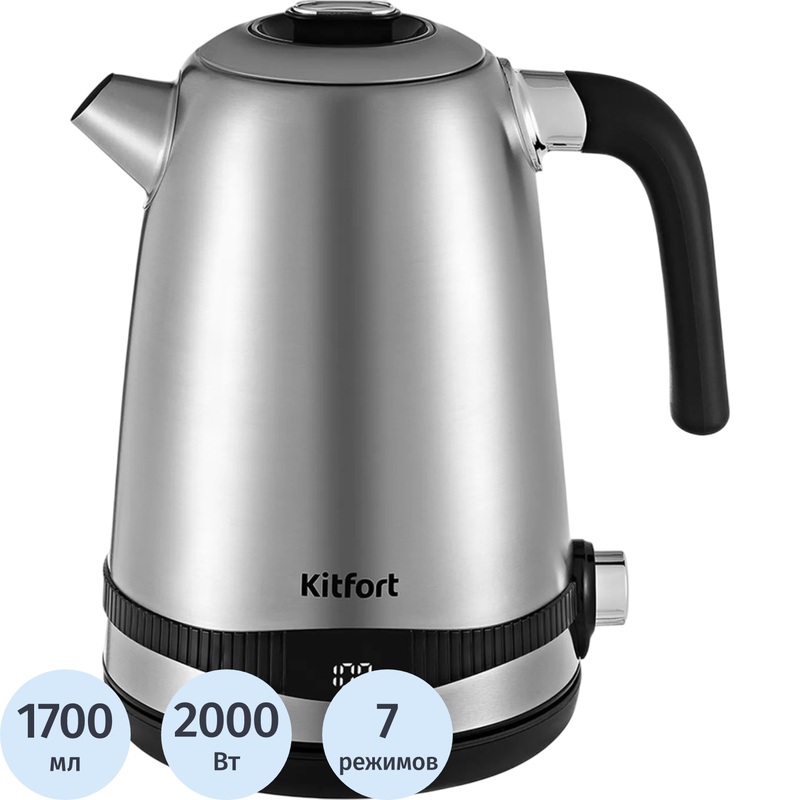 Изображение товара Чайник электрический Kitfort КТ-6121-5 серебристый