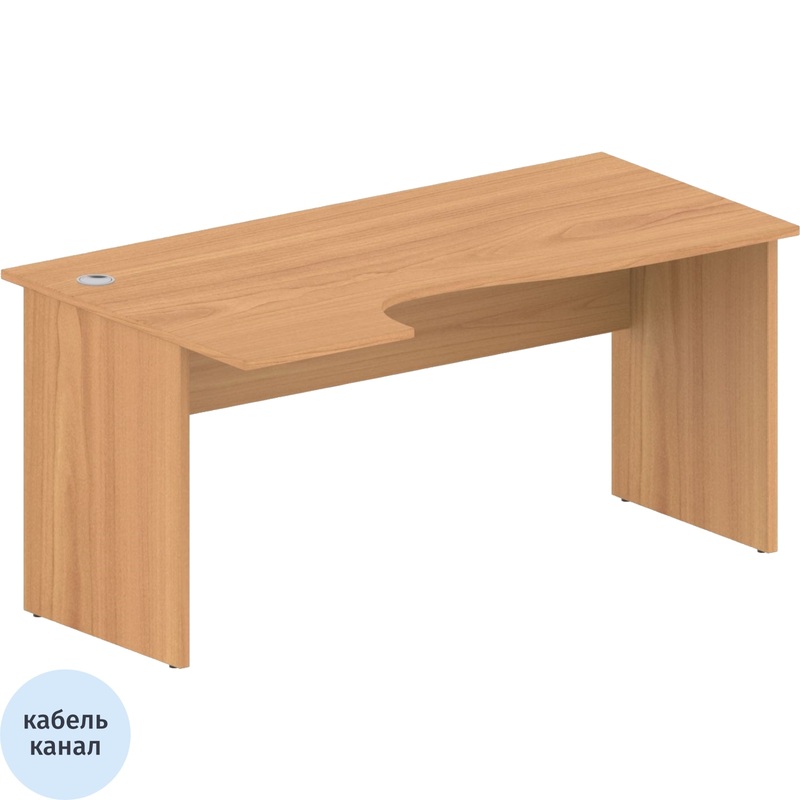 Изображение товара Эргономичный левый стол Комус Мебель Easy to lead Easy One 874.875 бежевый