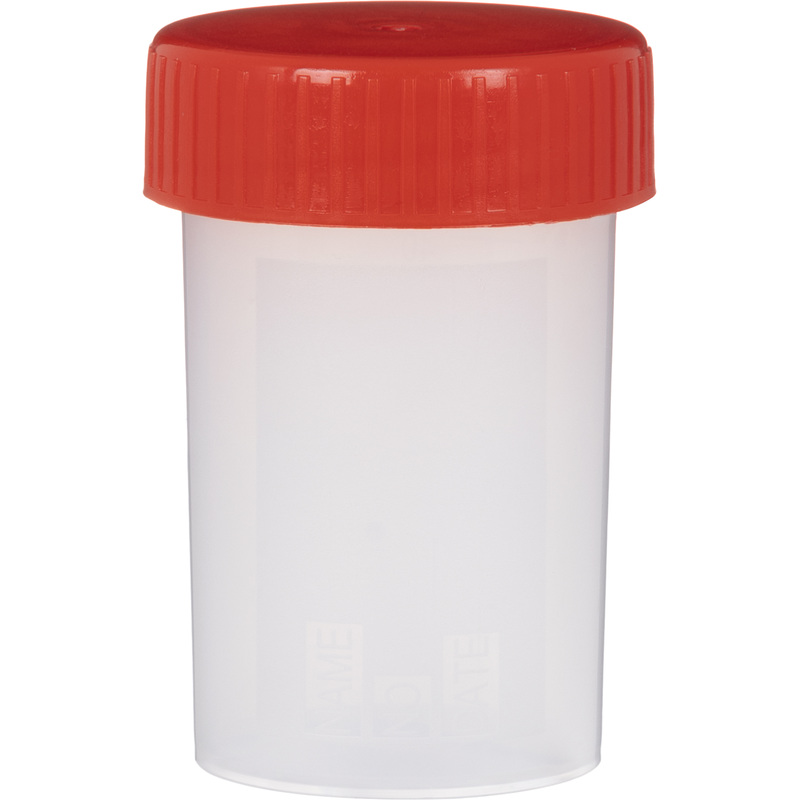 Изображение товара Контейнер для сбора биоматериалов Пластилаб стерильный 60 мл (500 штук в упаковке)