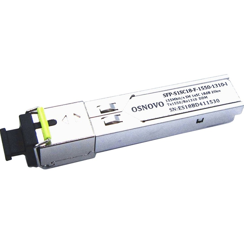 Изображение товара Трансивер Osnovo SFP-S1SC18-F-1550-1310-I Изображение товара Трансивер Osnovo SFP-S1SC18-F-1550-1310-I