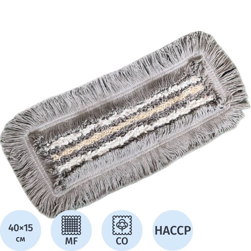 Изображение товара Насадка МОП для швабры-флаундера 40x15 см микрофибра хлопок Россия