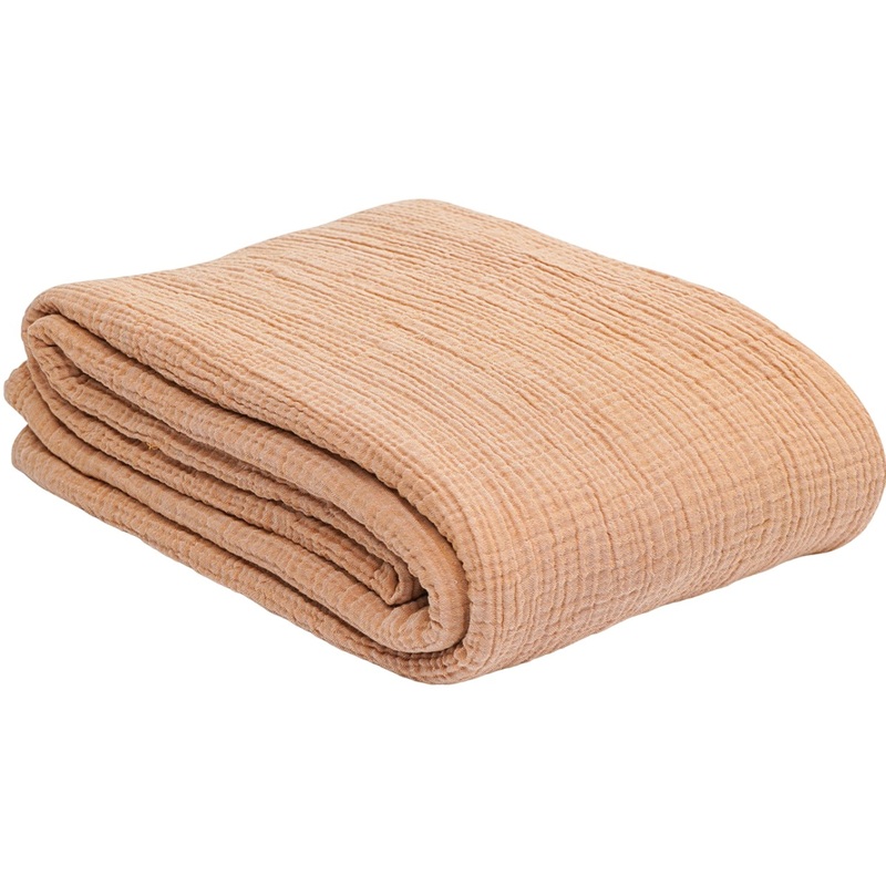 Изображение товара Покрывало двухстороннее Tkano Essential хлопок 230x250 см охра