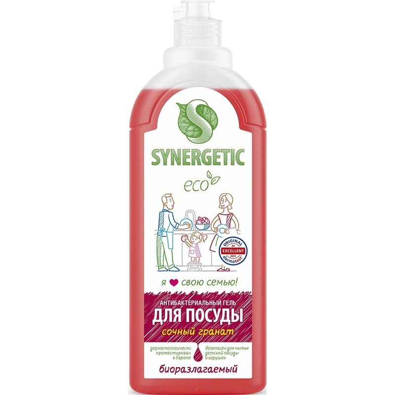Изображение товара Средство для мытья посуды Synergetic Сочный гранат 1л
