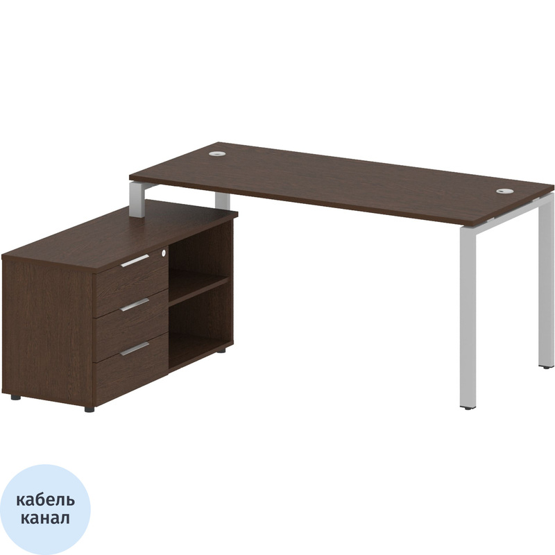 Изображение товара Стол угловой Metal System Style БП.РС-СТС-2.4 Л левый с тумбой