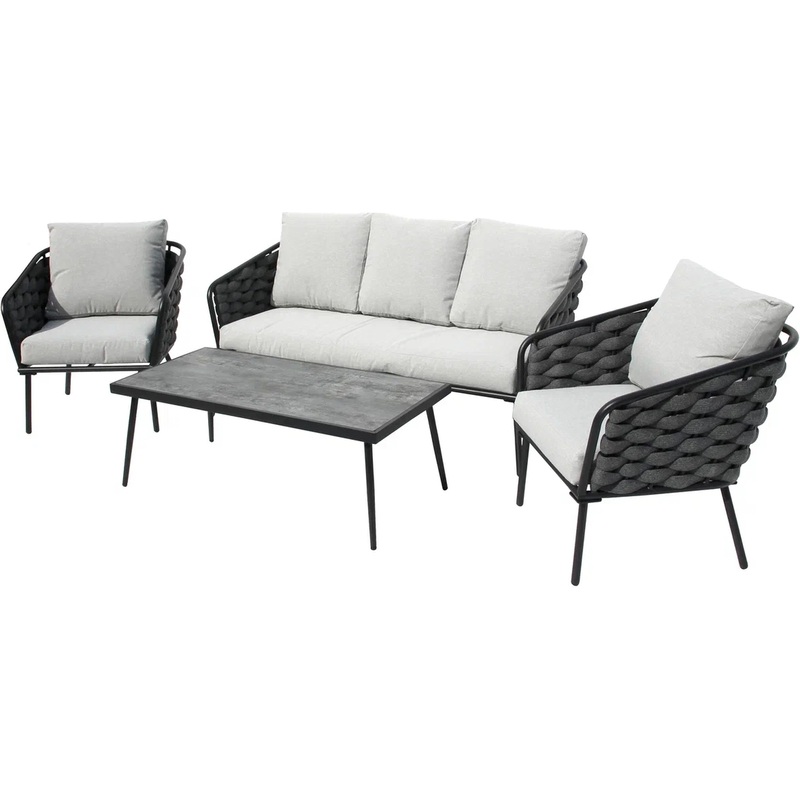 Изображение товара Комплект уличной мебели Фокси из стали и текстиля 5 предметов