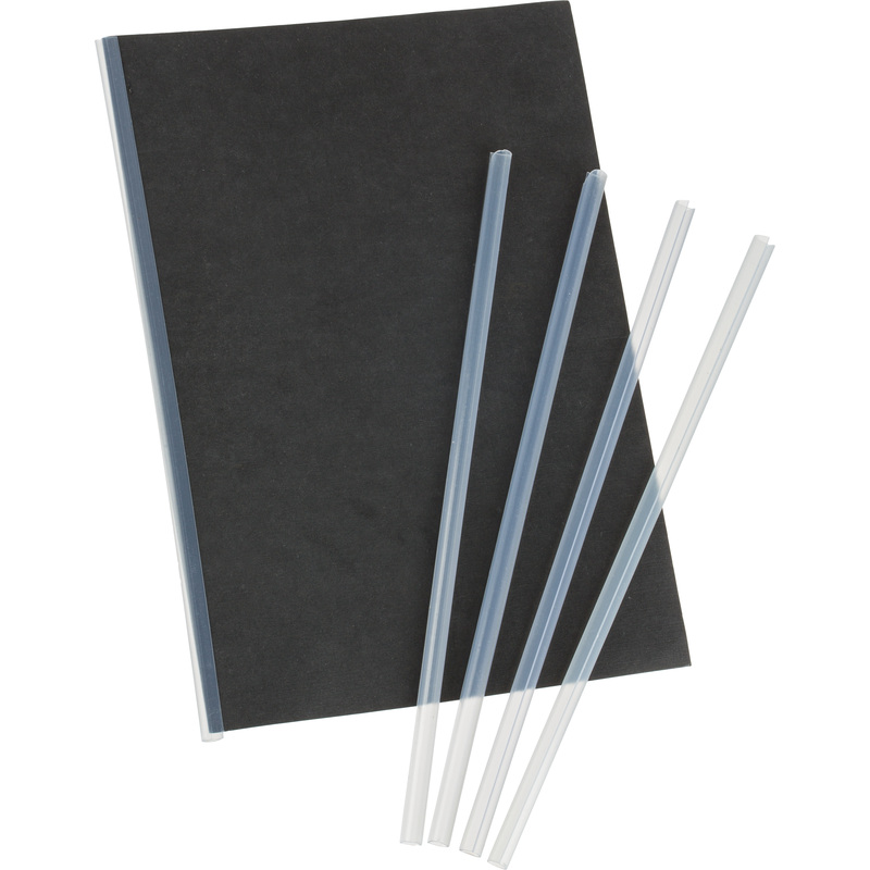 Изображение товара Скрепкошина для быстрого переплета Attache А4 до 50 листов прозрачная (10 штук в упаковке)