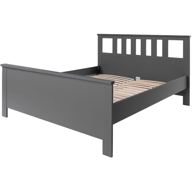 Изображение товара Двуспальная кровать Сага в стиле Прованс серый 2087х1736х1007 мм