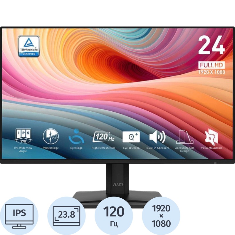 Изображение товара Монитор 23.8" MSI Pro MP242A чёрный (9S6-3PD1CT-004) Изображение товара Монитор 23.8" MSI Pro MP242A чёрный (9S6-3PD1CT-004)