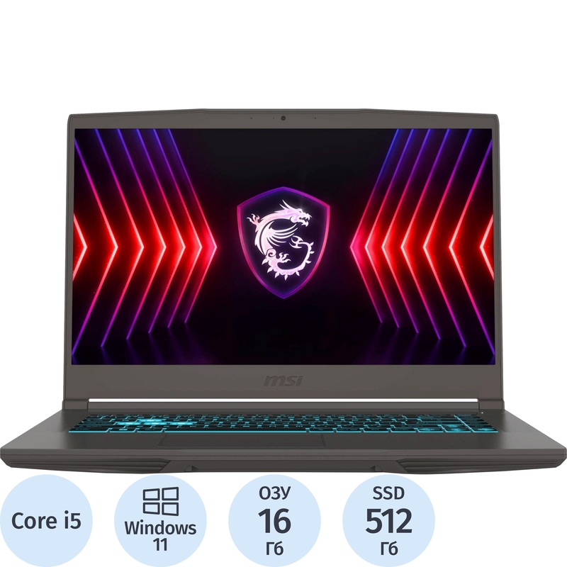 Изображение товара Игровой ноутбук Microstar Thin 15 B13UDX-3071AU с Intel Core i5 и RTX 3050