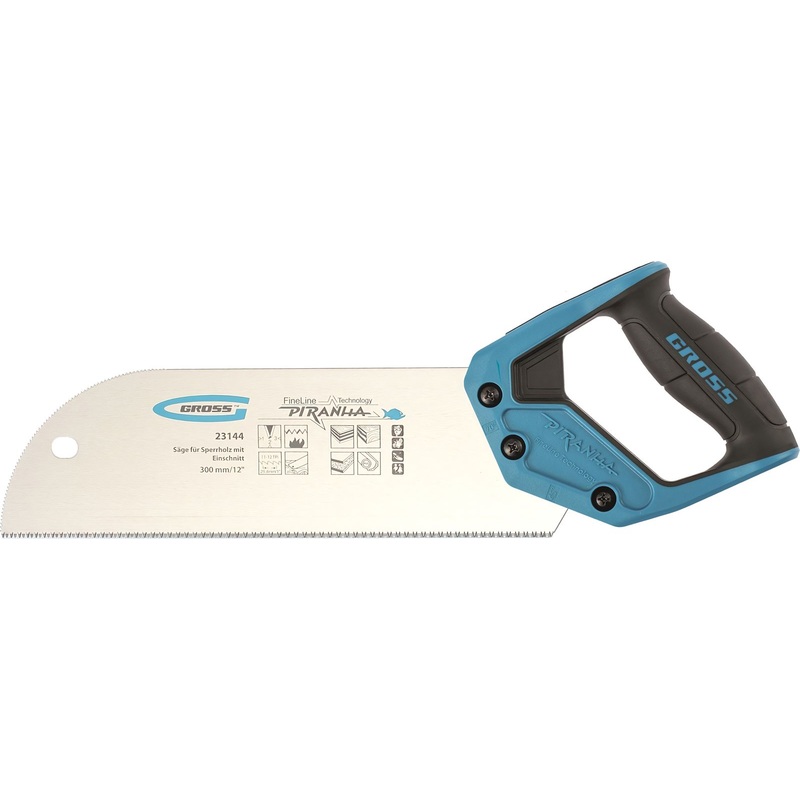 Изображение товара Ножовка для фанеры с запилом PIRANHA, 300 мм/12, 11-12 TPI, зуб 3D (23144)