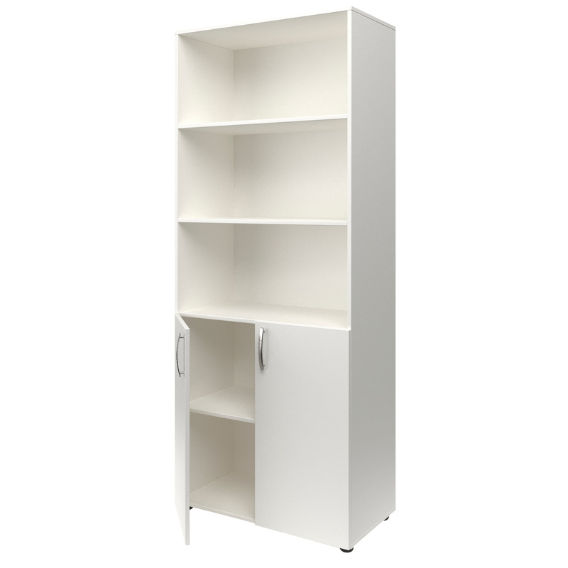 Изображение товара Шкаф полуоткрытый широкий белый 800x420x1950 мм для хранения