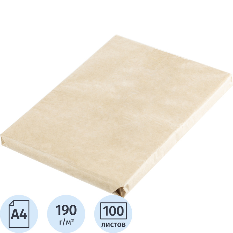 Изображение товара Ватман чертежный A4 100 листов плотность 190 г/кв.м