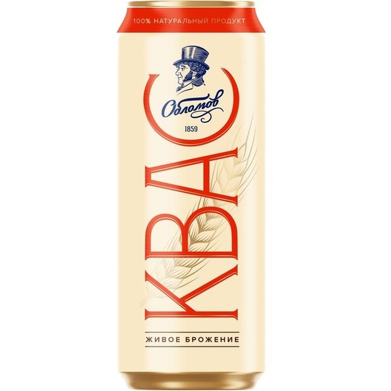 Изображение товара Квас И.И. Обломов 0.45 л сильногазированный натуральный Россия