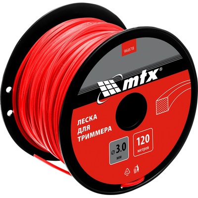 Леска (корд) для триммера MTX квадратная 3 мм х 120 м (96878) – купить по выгодной цене в интернет-магазине | 2276978