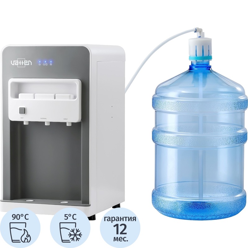 Изображение товара Кулер для воды Vatten LD53JK серый с нагревом и охлаждением