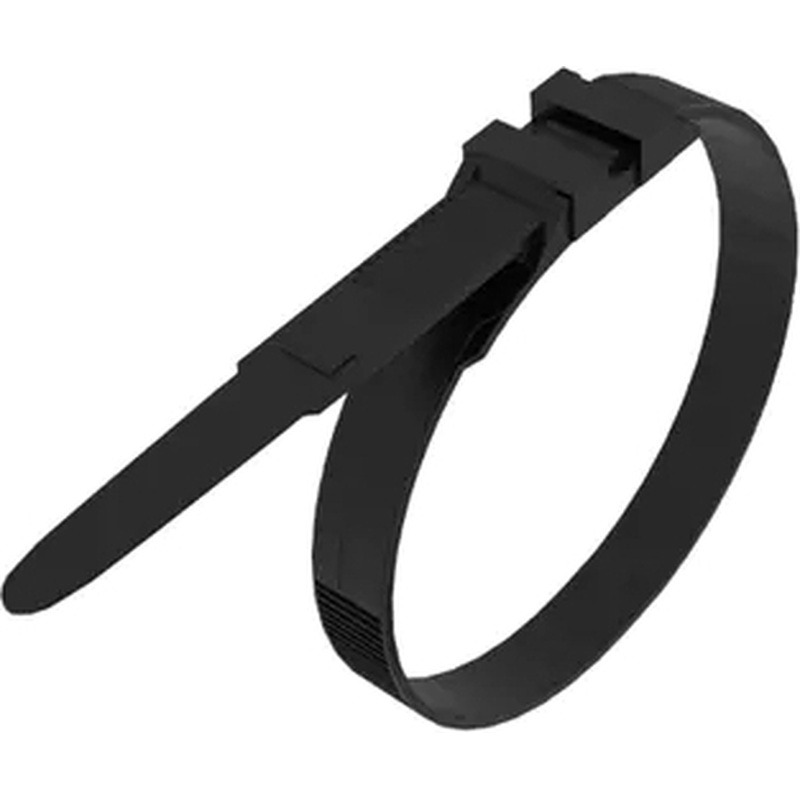 Изображение товара Стяжка (хомут) Rexant 180x6 мм чёрная 100 штук в упаковке (07-0186)