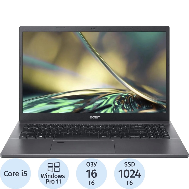 Изображение товара Ноутбук Acer Aspire 5 A515-57-5705 15.6 IPS Windows 11 Pro серебристый