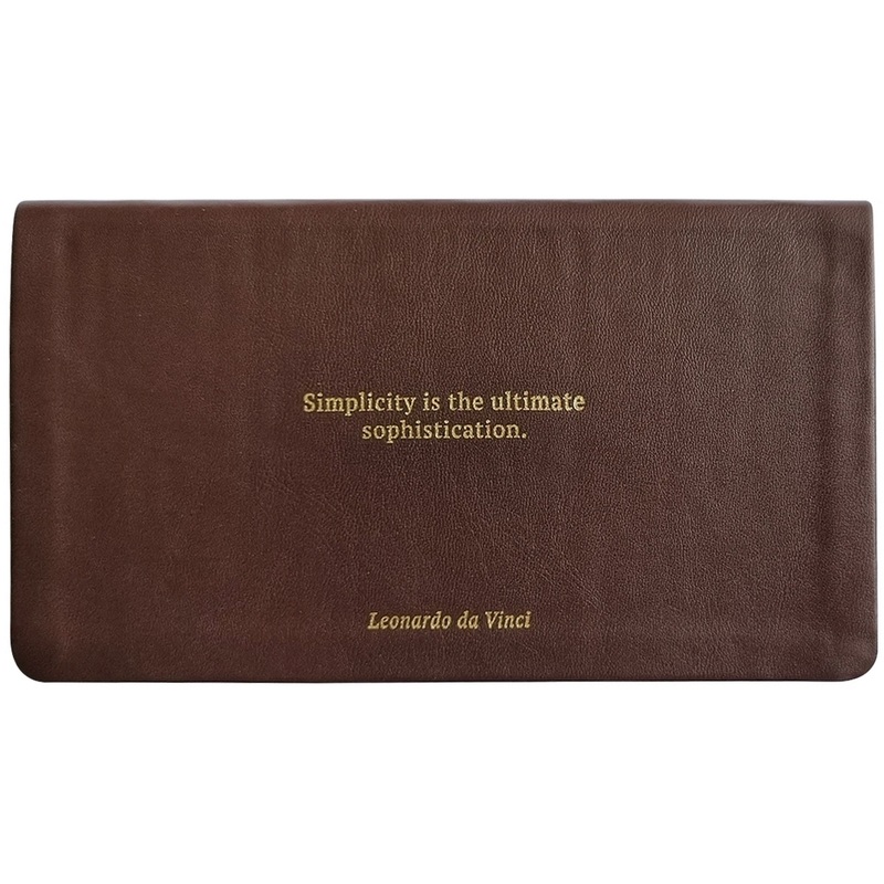 Изображение товара Еженедельник датированный 2026 год InFolio Leonardo искусственная кожа А6 64 листа коричневый, I1834/dark-brown