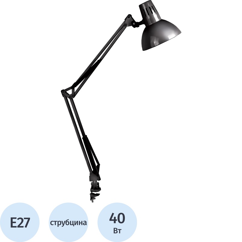 Изображение товара Настольный светильник Camelion KD-312 C02 черный классическая модель