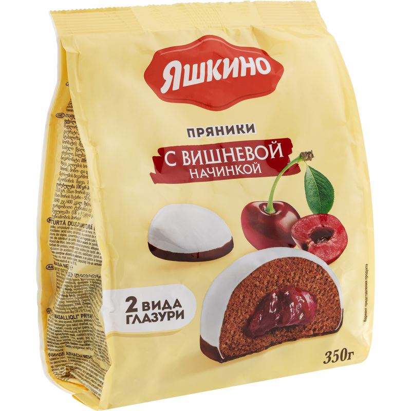 Изображение товара Яшкино пряники с вишневой начинкой 350 г классическая рецептура