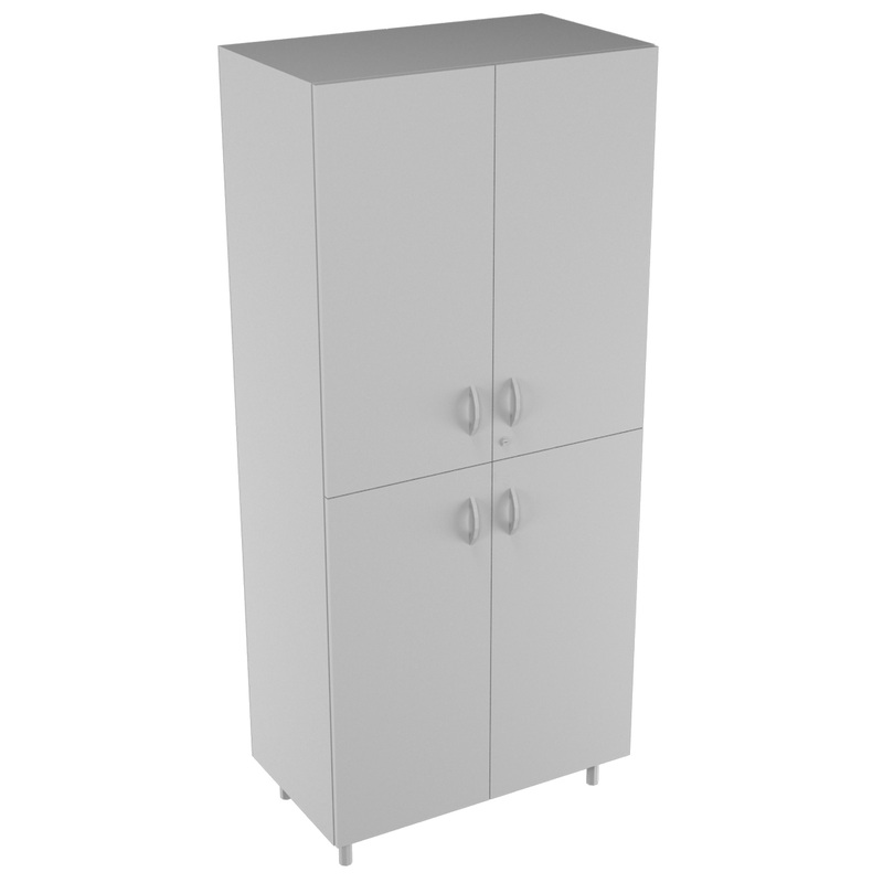 Изображение товара Лабораторный шкаф НВ-800 ШПр из ЛДСП с замком серый 800х460х1820 мм