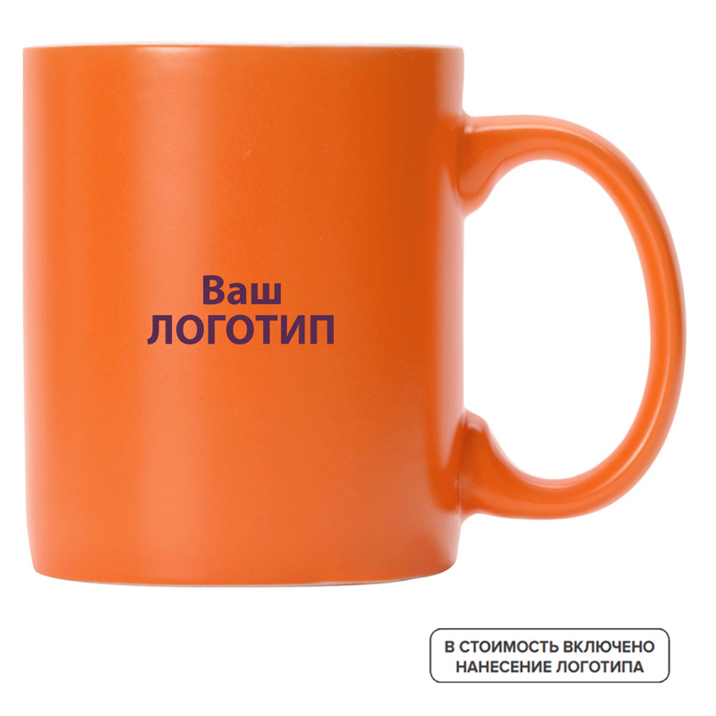 Изображение товара Кружка Марко фарфоровая 330 мл с индивидуальной одноцветной печатью (870208, 108 штук в упаковке)