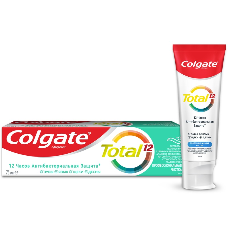 Изображение товара Зубная паста Colgate Total 12 Профессиональная чистка, 75 мл