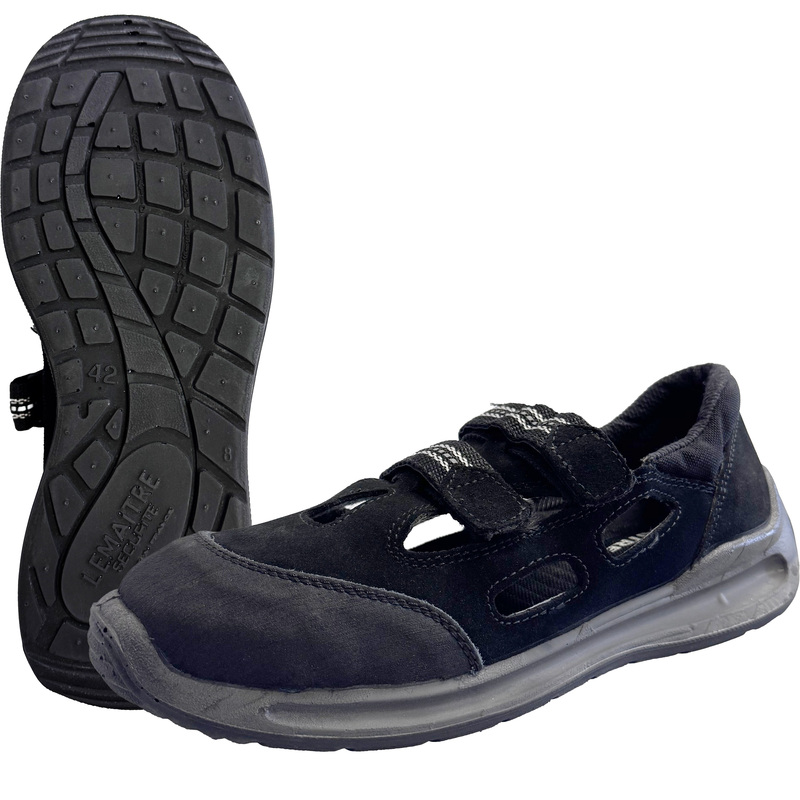 Изображение товара Полуботинки с перфорацией (сандалии) S1 Blackdragster ПУ-ПУ из замши с металлическим подноском (размер 35)