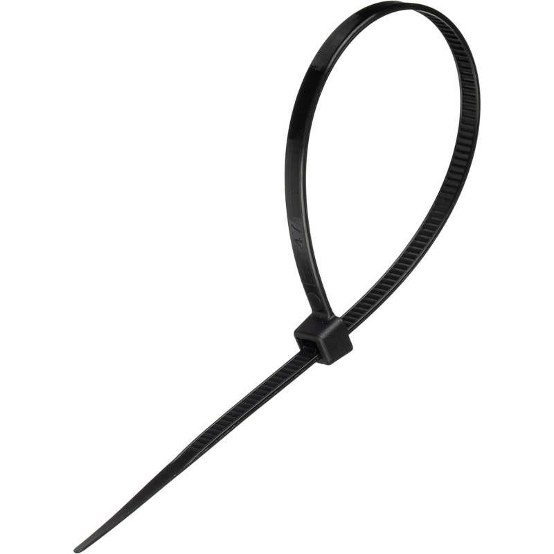 Изображение товара Стяжка (хомут) BigTech 200x4.5 мм чёрная 100 штук в упаковке