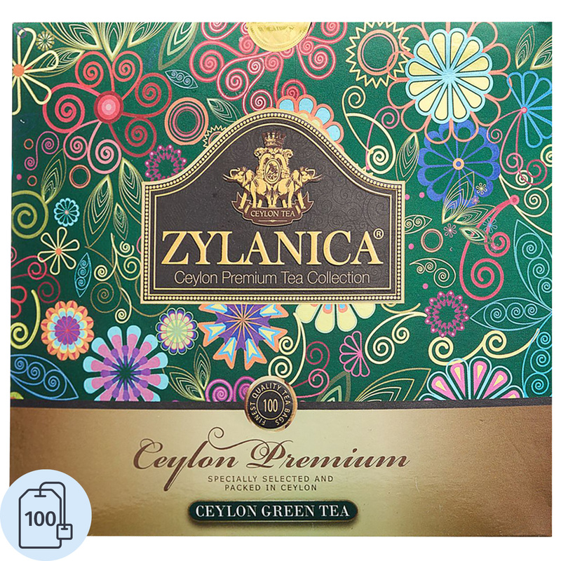 Изображение товара Чай зеленый Zylanica Ceylon Premium Collection 100 пакетиков