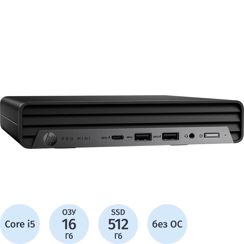 Изображение товара Неттоп HP ProDesk 400 G9 Mini Core i5 14500T/DDR4 16 ГБ/SSD 512 ГБ/без ОС (CV9L4AT) Изображение товара Неттоп HP ProDesk 400 G9 Mini Core i5 14500T/DDR4 16 ГБ/SSD 512 ГБ/без ОС (CV9L4AT)