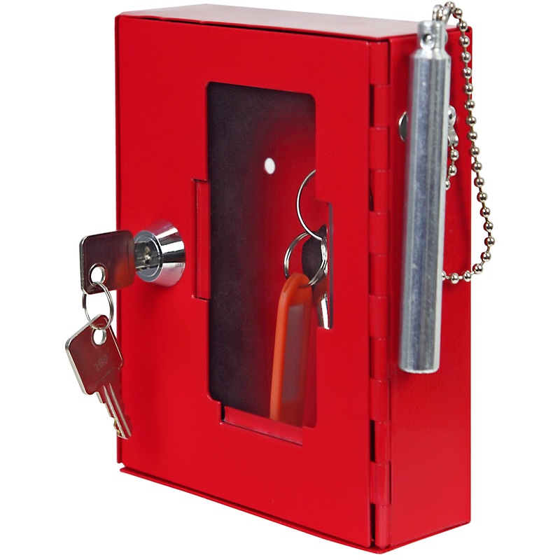 Изображение товара Шкаф для аварийного ключа Klesto 120x40x150 мм металлический с стеклом и магнитом