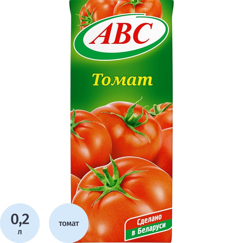 Изображение товара Сок АВС томатный 0.2 л