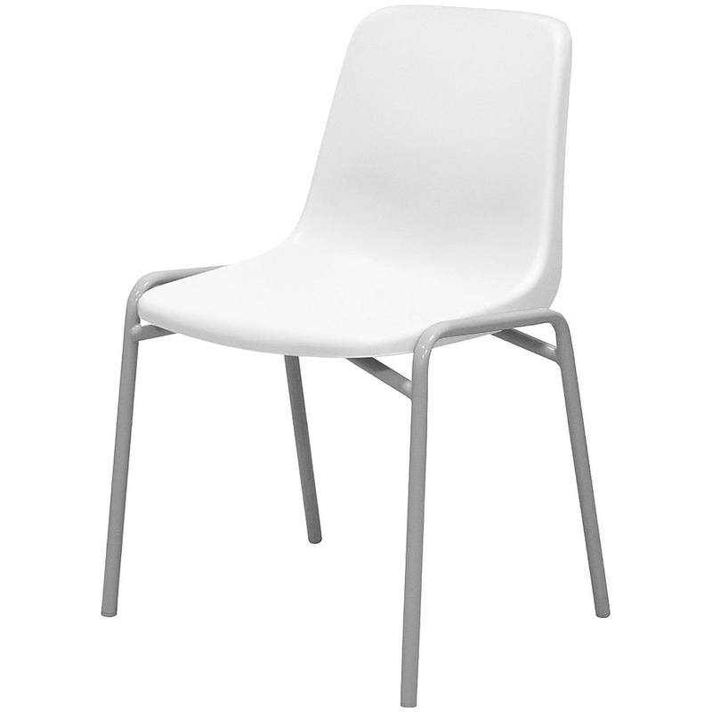 Изображение товара Стул обеденный Комус Мебель Стрит белый из пластика и металла