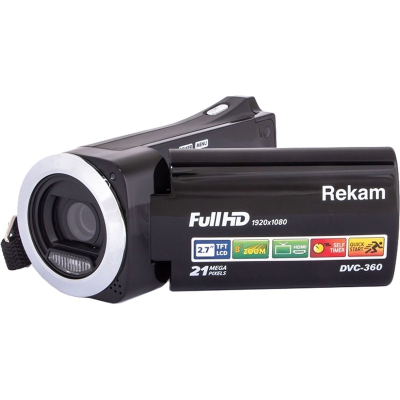 Изображение товара Видеокамера Rekam DVC-360 с CMOS сенсором и 8x зумом, Full HD