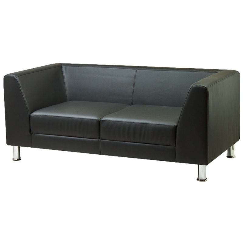 Изображение товара Двухместный диван Evolution черный искусственная кожа Россия