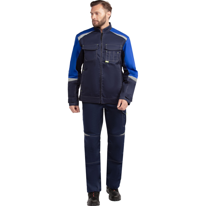 Изображение товара Куртка рабочая летняя мужская Грегаль л23 синяя/васильковая защитная против грязи и механических по