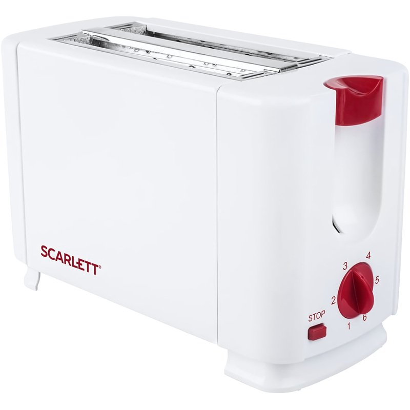 Изображение товара Тостер Scarlett SC-TM11013 белый 2 отделения 650 Вт автоматическая подача